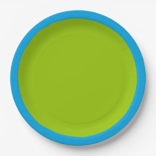 Die Farbe des grünen Akzents kann individuell ange Pappteller