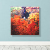 Die Farbe des Herbstes ändert sich Leinwanddruck (Insitu (Holzboden))