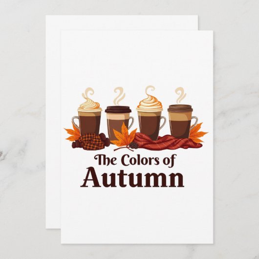 Die Farbe des Kürbisspeckkaffees im Herbst Einladung (Vorne/Hinten)