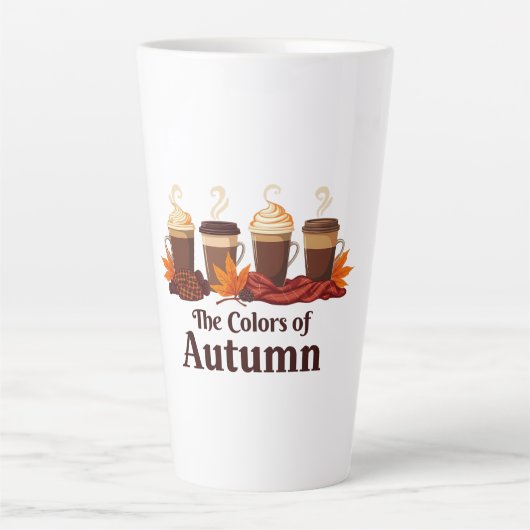 Die Farbe des Kürbisspeckkaffees im Herbst Milchtasse (Vorderseite)