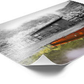 Die Farbe des Reflektionsdrucks Fotodruck (Ecke)