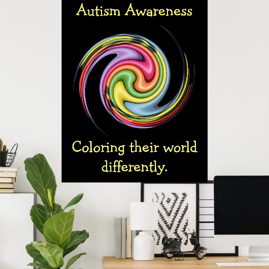 Die Farbe des Weltplakats Poster (Heimbüro)