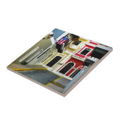 die Farbe von altem San Juan Puerto Rico Fliese (Seite)