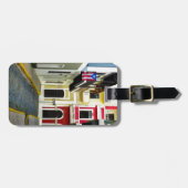 die Farbe von altem San Juan Puerto Rico Gepäckanhänger (Vorderseite horizontal)