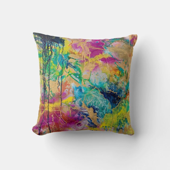 Die Farbe von Joy MaryLea Harris Art Throw Kissen (Vorderseite)