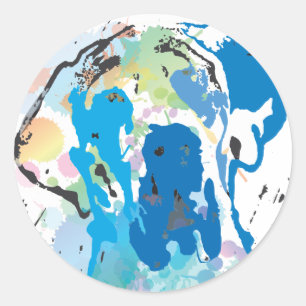 Die Farben Dane Runder Aufkleber