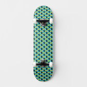 Die Farben der Bahamas-Fahne lauschen dem Muster-P Skateboard (Vorderseite)