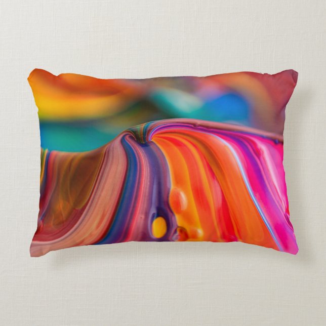 Die Farben der Berge malen bunte Kunst Dekokissen (Vorderseite)