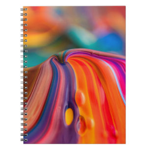 Die Farben der Berge malen bunte Kunst Notizblock