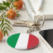 Die Farben der grünen und roten italienischen Fahn Schlüsselanhänger (Seite)