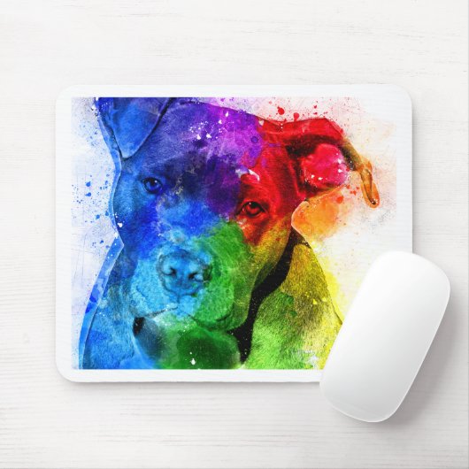 Die Farben der Liebe sind ein Pitbull Mousepad (Mit Mouse)