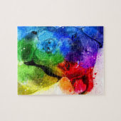 Die Farben der Liebe sind ein Pitbull Puzzle (Horizontal)