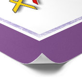 Die Farben der Mut Krebs Bewusstsein Ribbons Poster (Ecke)