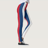 Die Farben der Nationalflagge der Dominikanischen  Leggings (Rechts)