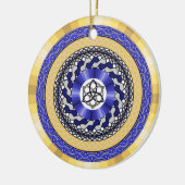 Die Farben der Neujahrsschmuck Keramikornament (Links)