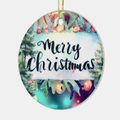 Die Farben der Weihnachten Keramik Ornament (Links)