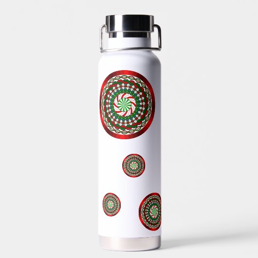 Die Farben der Weihnachten Trinkflasche (Rückseite)
