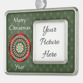 Die Farben der Weihnachtsrahmen Rahmen-Ornament Silber (Links)