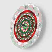 Die Farben der Weihnachtszeit Große Wanduhr (Winkel)