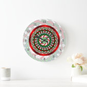 Die Farben der Weihnachtszeit Große Wanduhr (Zuhause)