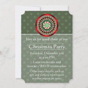 Die Farben der Weihnachtszeit-Party Einladung
