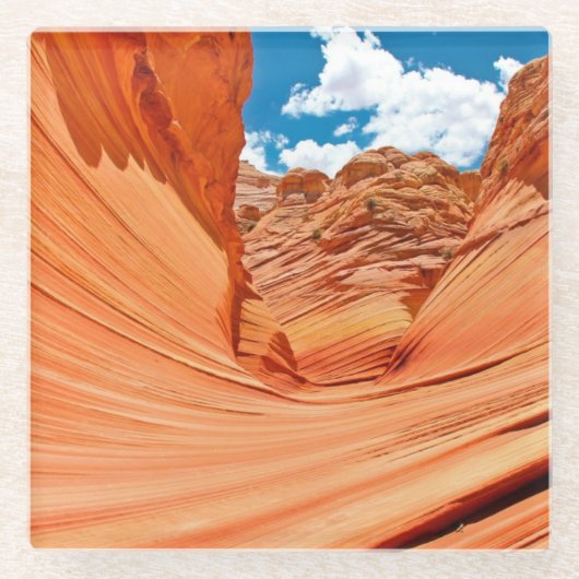 Die Farben der Welle Glasuntersetzer (Vorderseite)