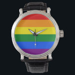 Die Farben des Regenbogens Armbanduhr<br><div class="desc">Feiern Sie Ihren ganzen Stolz mit den Farben des Regenbogens.</div>