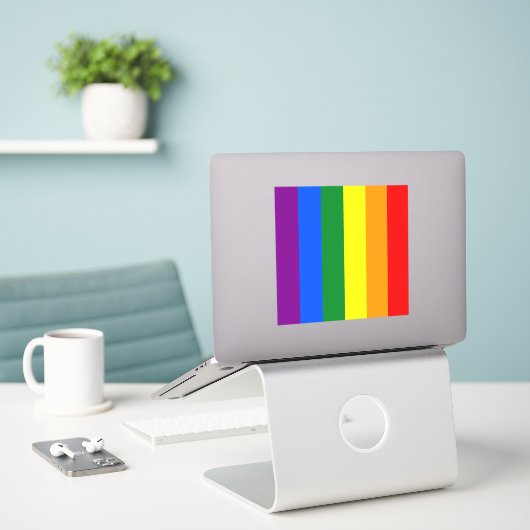 Die Farben des Regenbogens Aufkleber (Laptop auf Schreibtisch)