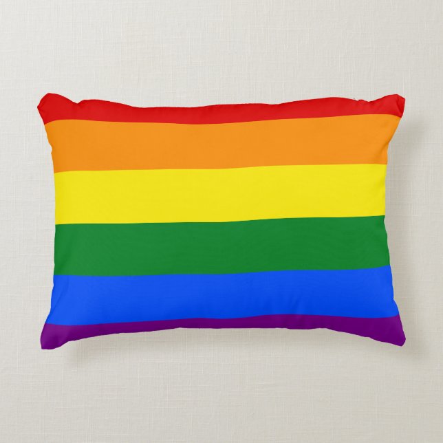 Die Farben des Regenbogens Dekokissen (Vorderseite)
