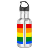 Die Farben des Regenbogens Edelstahlflasche (Rückseite)