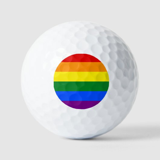 Die Farben des Regenbogens Golfball (Vorderseite)