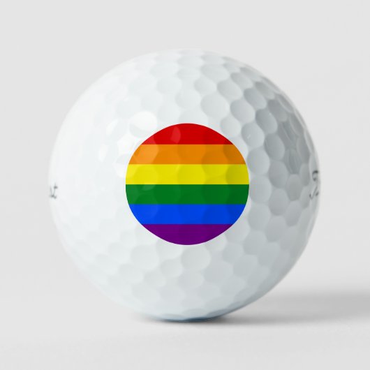 Die Farben des Regenbogens Golfball (Vorderseite)