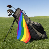 Die Farben des Regenbogens Golfhandtuch (Gras)