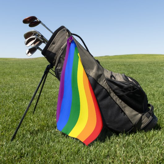 Die Farben des Regenbogens Golfhandtuch (Gras)