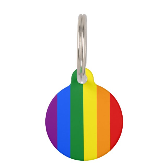 Die Farben des Regenbogens Haustiermarke (Vorderseite)