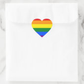 Die Farben des Regenbogens Herz-Aufkleber (Tasche)