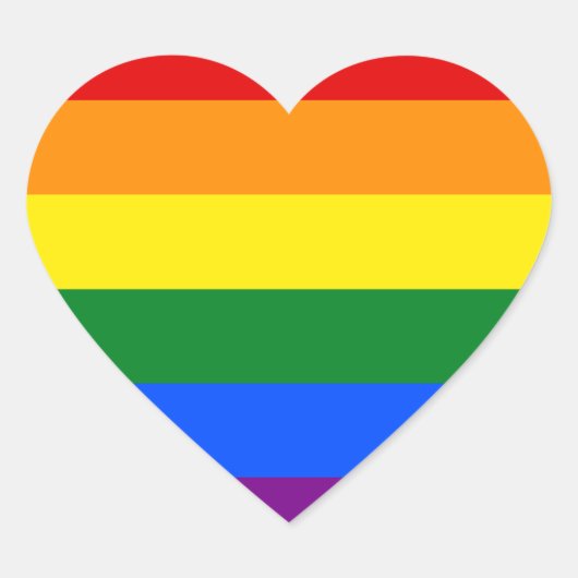 Die Farben des Regenbogens Herz-Aufkleber (Vorderseite)