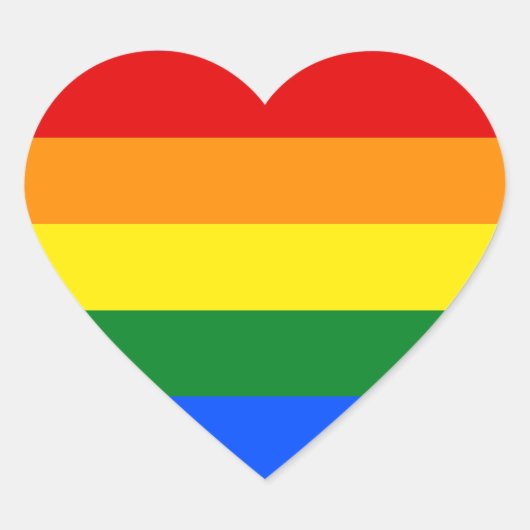 Die Farben des Regenbogens Herz-Aufkleber (Vorderseite)