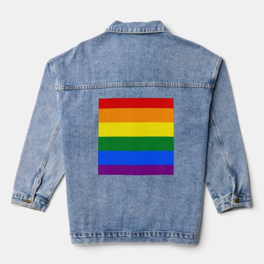 Die Farben des Regenbogens Jeansjacke (Rückseite)