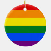 Die Farben des Regenbogens Keramik Ornament (Hinten)