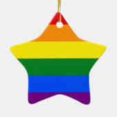 Die Farben des Regenbogens Keramik Ornament (Hinten)