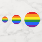 Die Farben des Regenbogens Konfetti (Rückseiten)
