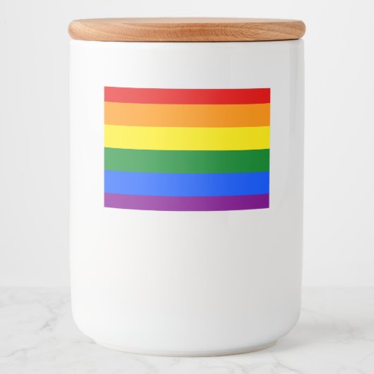 Die Farben des Regenbogens Lebensmitteletikett (Vorderseite)