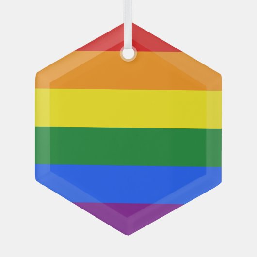 Die Farben des Regenbogens Ornament Aus Glas (Vorderseite)
