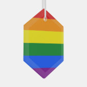 Die Farben des Regenbogens Ornament Aus Glas (Vorderseite Rechts)