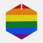 Die Farben des Regenbogens Ornament Aus Glas (Rückseite)