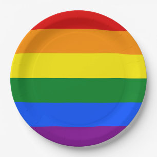 Die Farben des Regenbogens Pappteller
