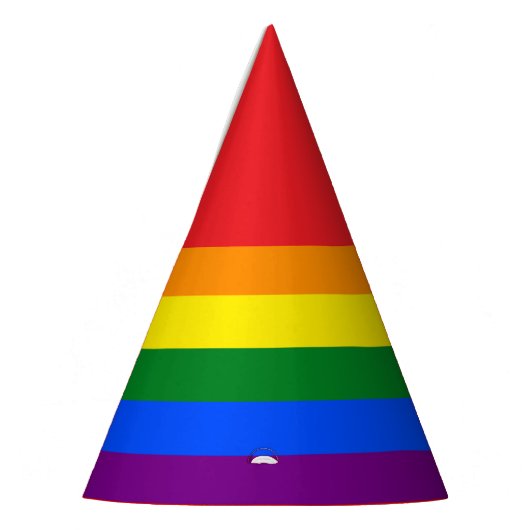 Die Farben des Regenbogens Partyhütchen (Links)