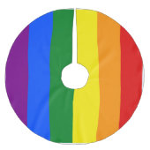 Die Farben des Regenbogens Polyester Weihnachtsbaumdecke (Vorderseite)