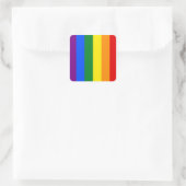 Die Farben des Regenbogens Quadratischer Aufkleber (Tasche)